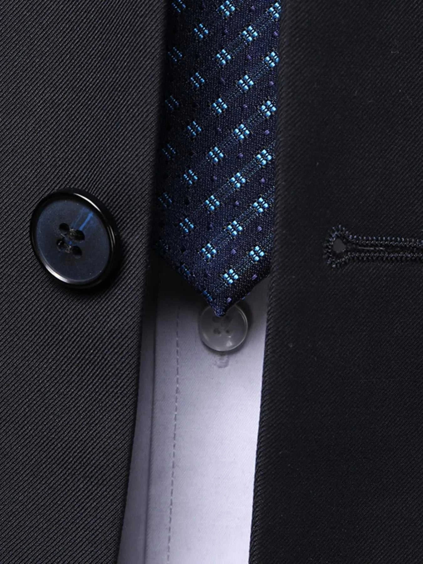 Men's Lapel Collar Long Sleeve Blazer and Pants Set