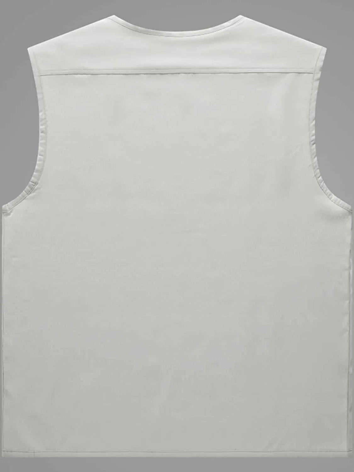 Men's Plus Size Zip Up V-Neck Vest