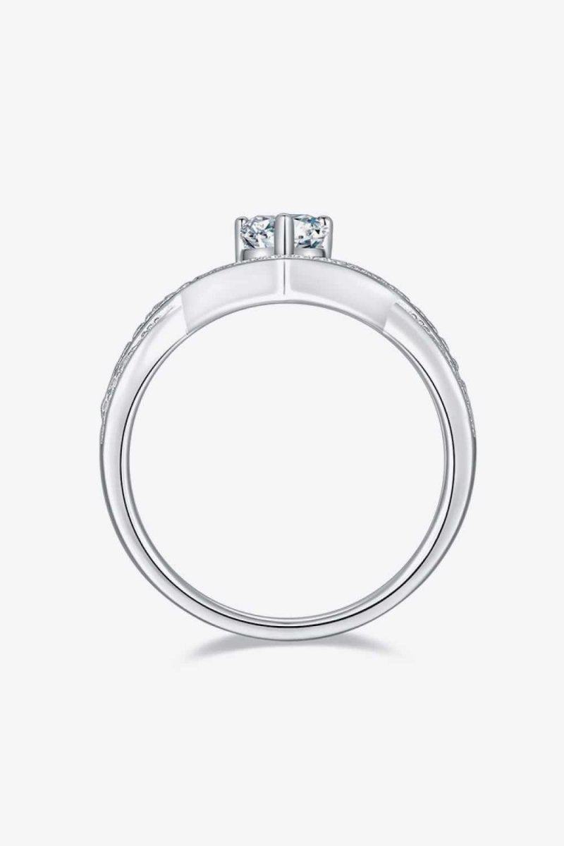 1 Carat Moissanite Teardrop 925 Sterling Silver Ring - Hopeford Streams