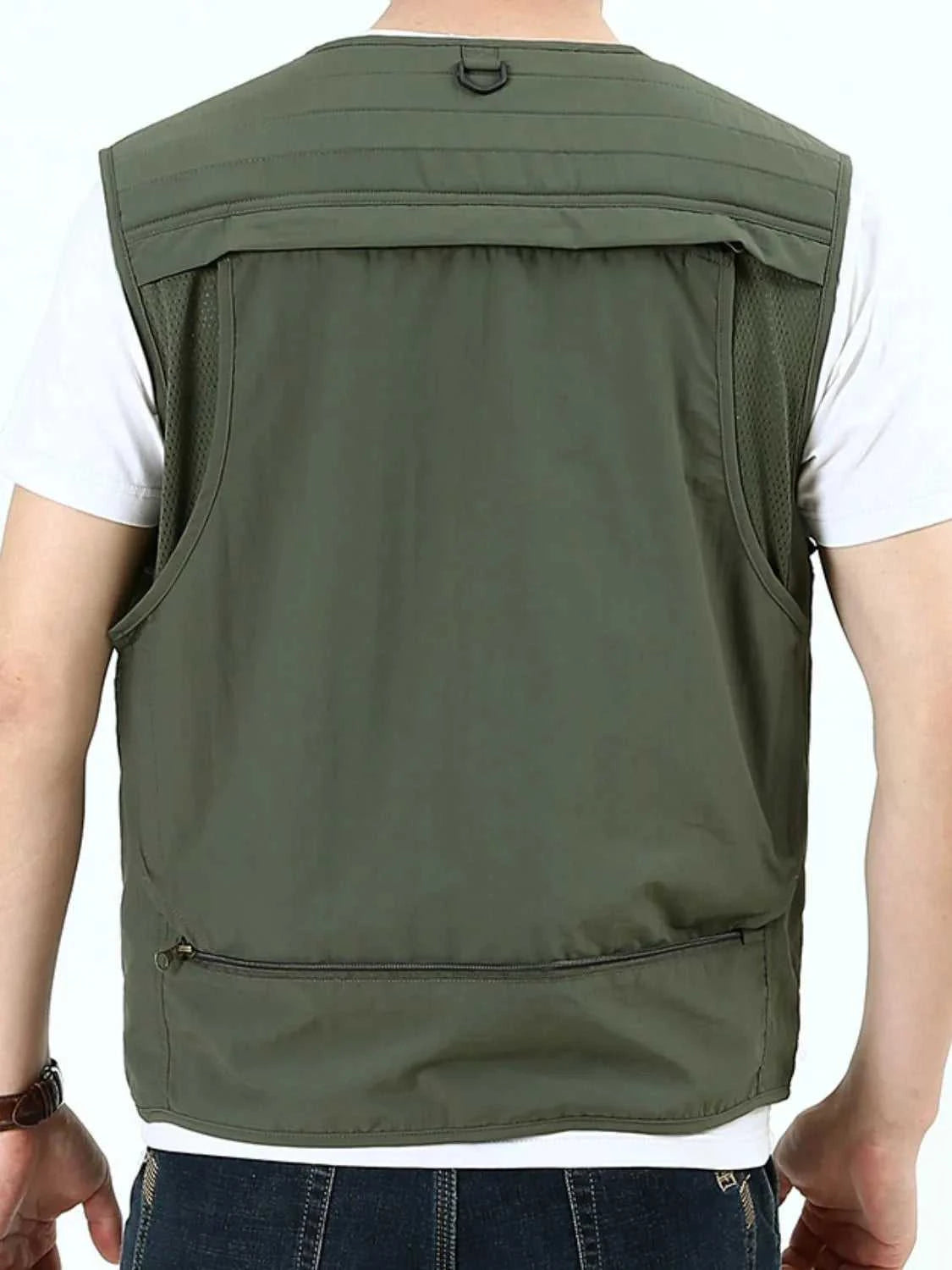 Men's Plus Size Zip Up Vest