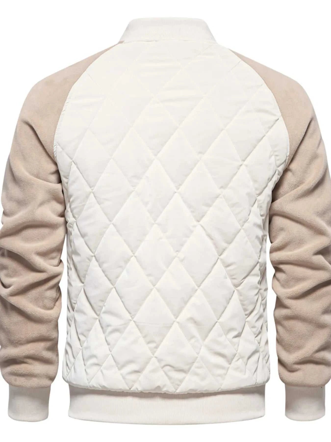 Men's Quilted Snap Down Long Sleeve Jacket