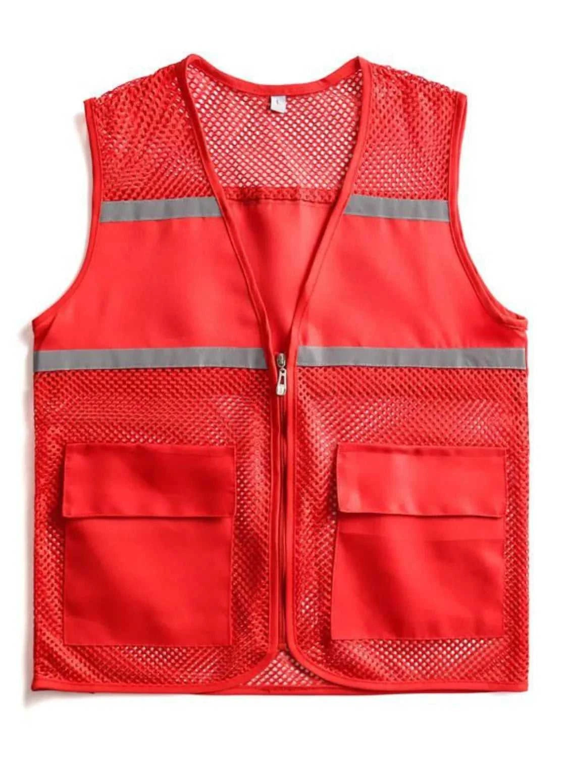 Men's Plus Size Mesh Zip Up Vest