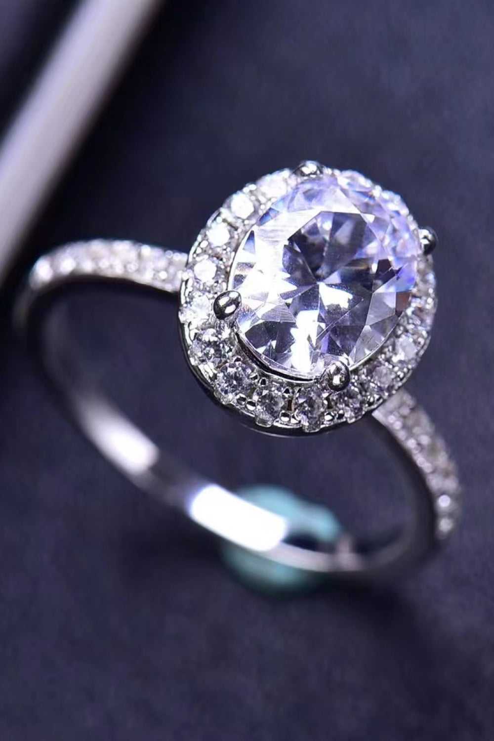 2 Carat Moissanite Platinum Plated Ring