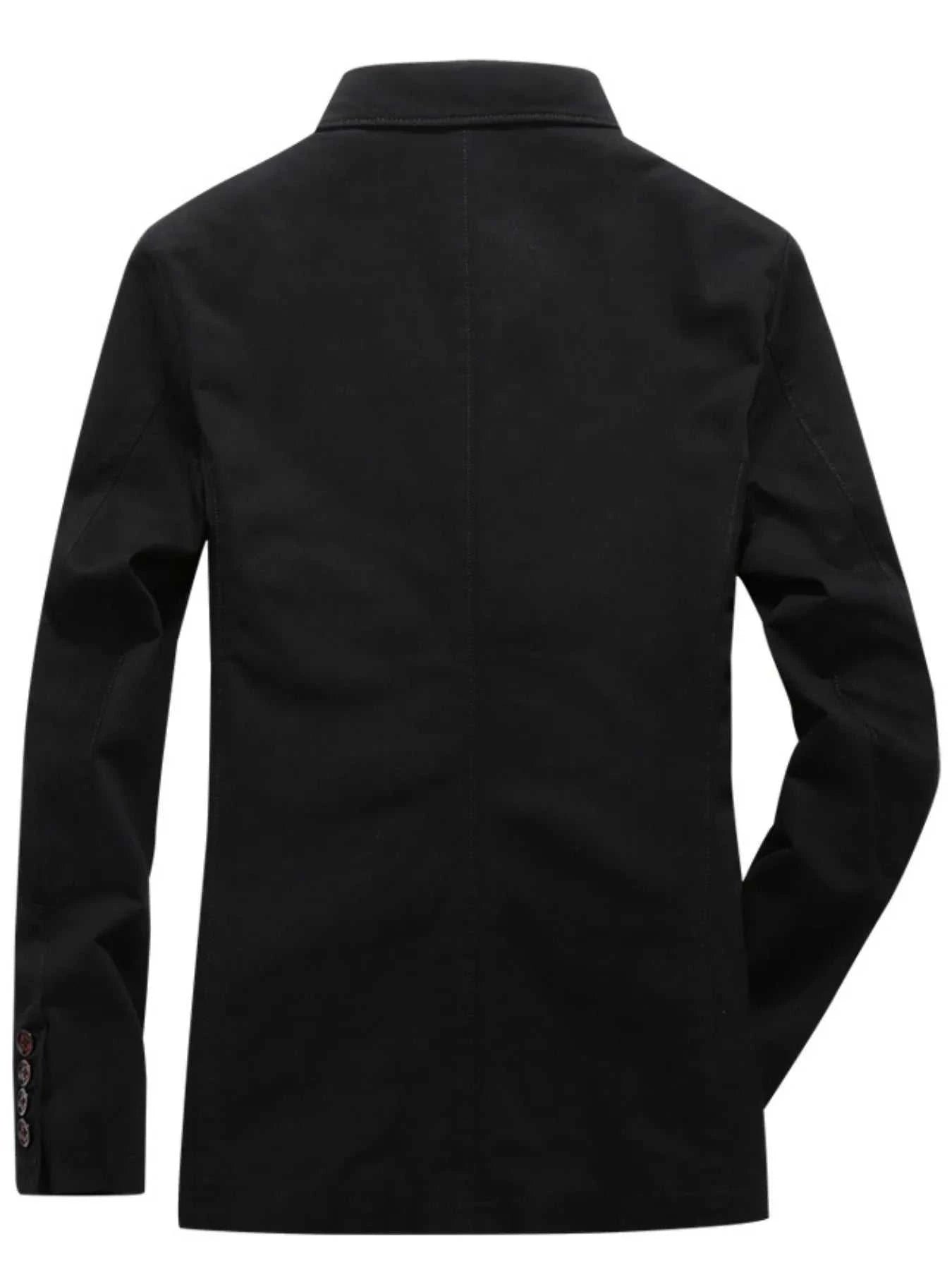 Men's Plus Size Button Up Long Sleeve Blazer