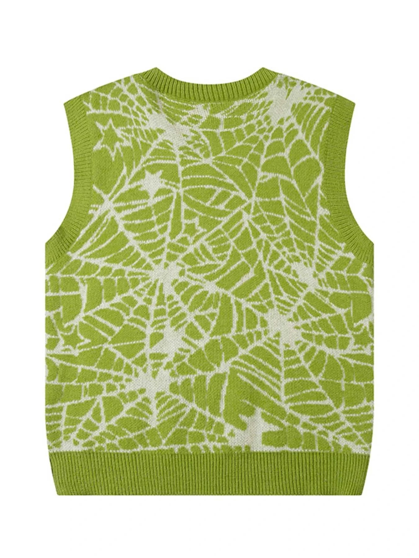 Men's Spider Web V-Neck Sweater Vest