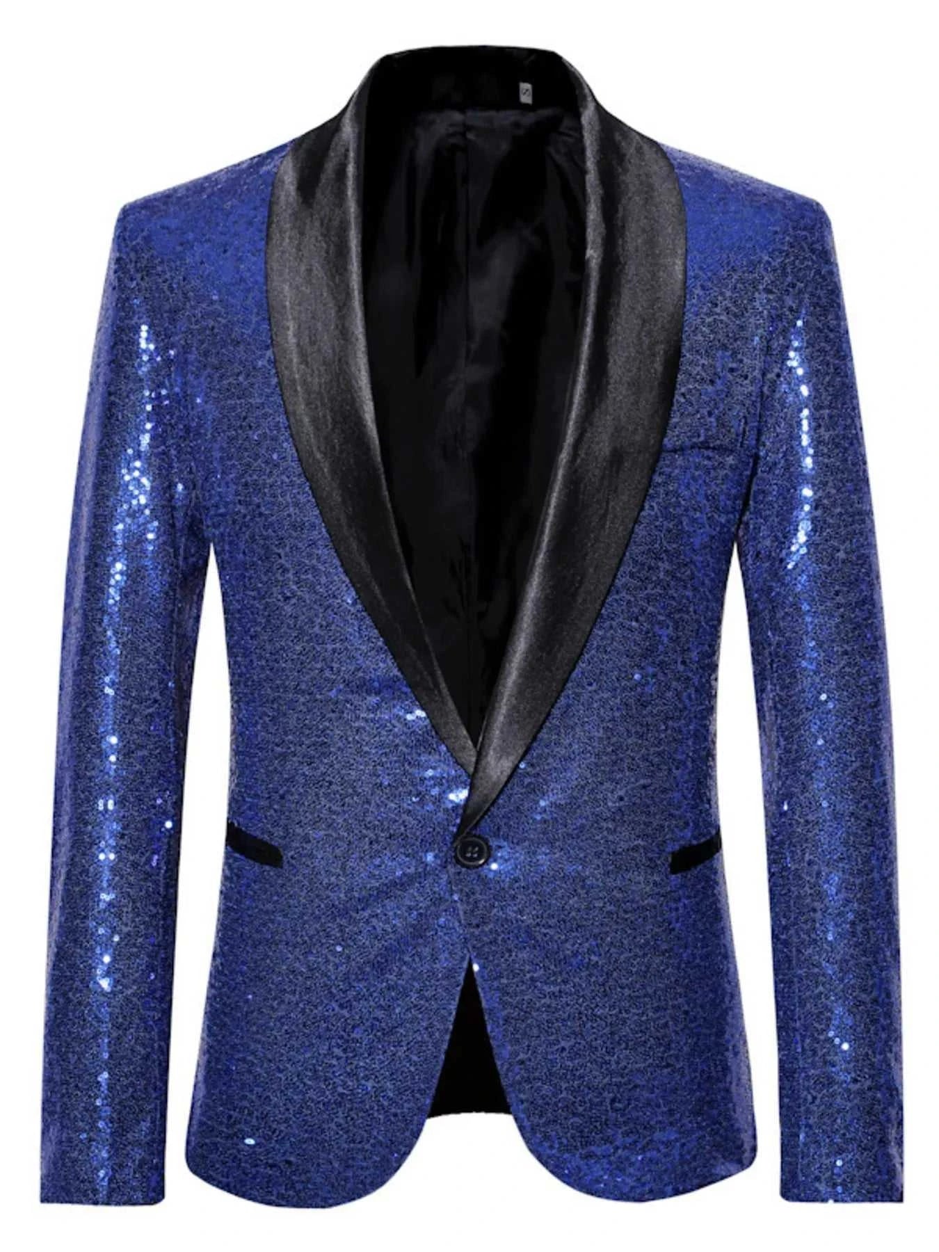 Men's Sequin Long Sleeve Blazer