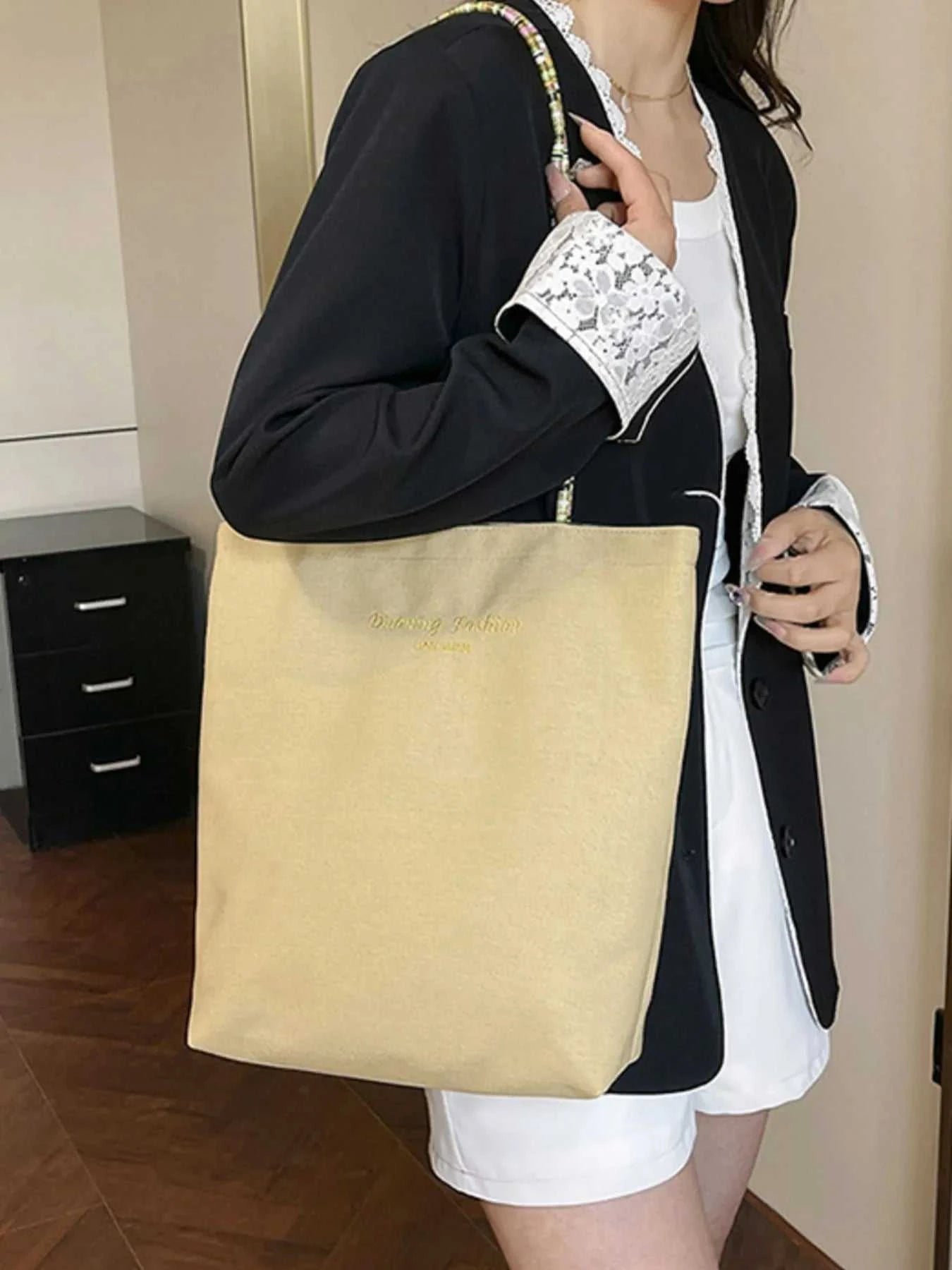 Gingham Pattern Tote Bag