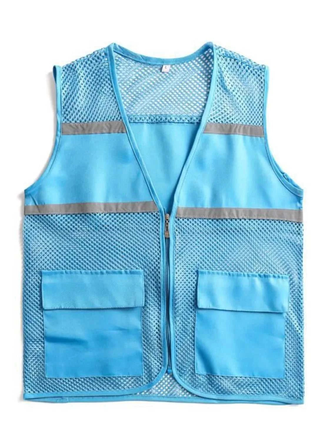 Men's Plus Size Mesh Zip Up Vest