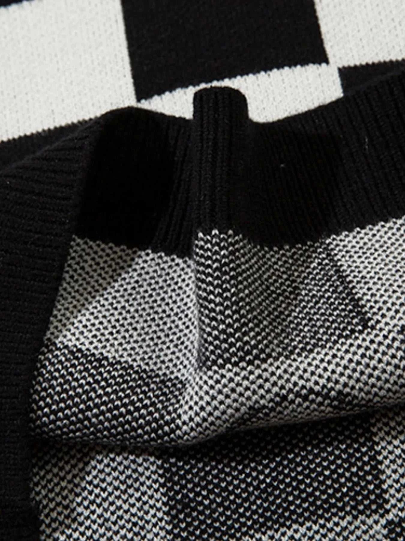 Men's Checkered Heart Pattern Sweater Vest