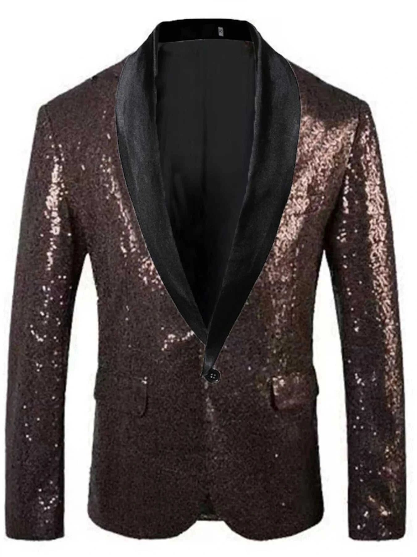 Men's Sequin Long Sleeve Blazer