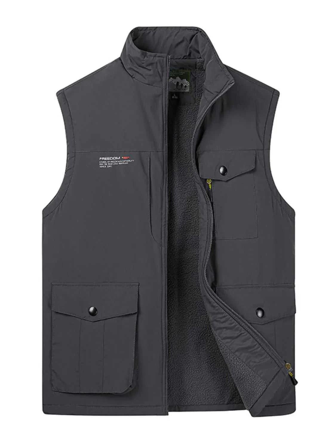 Men's Plus Size Zip Up Vest
