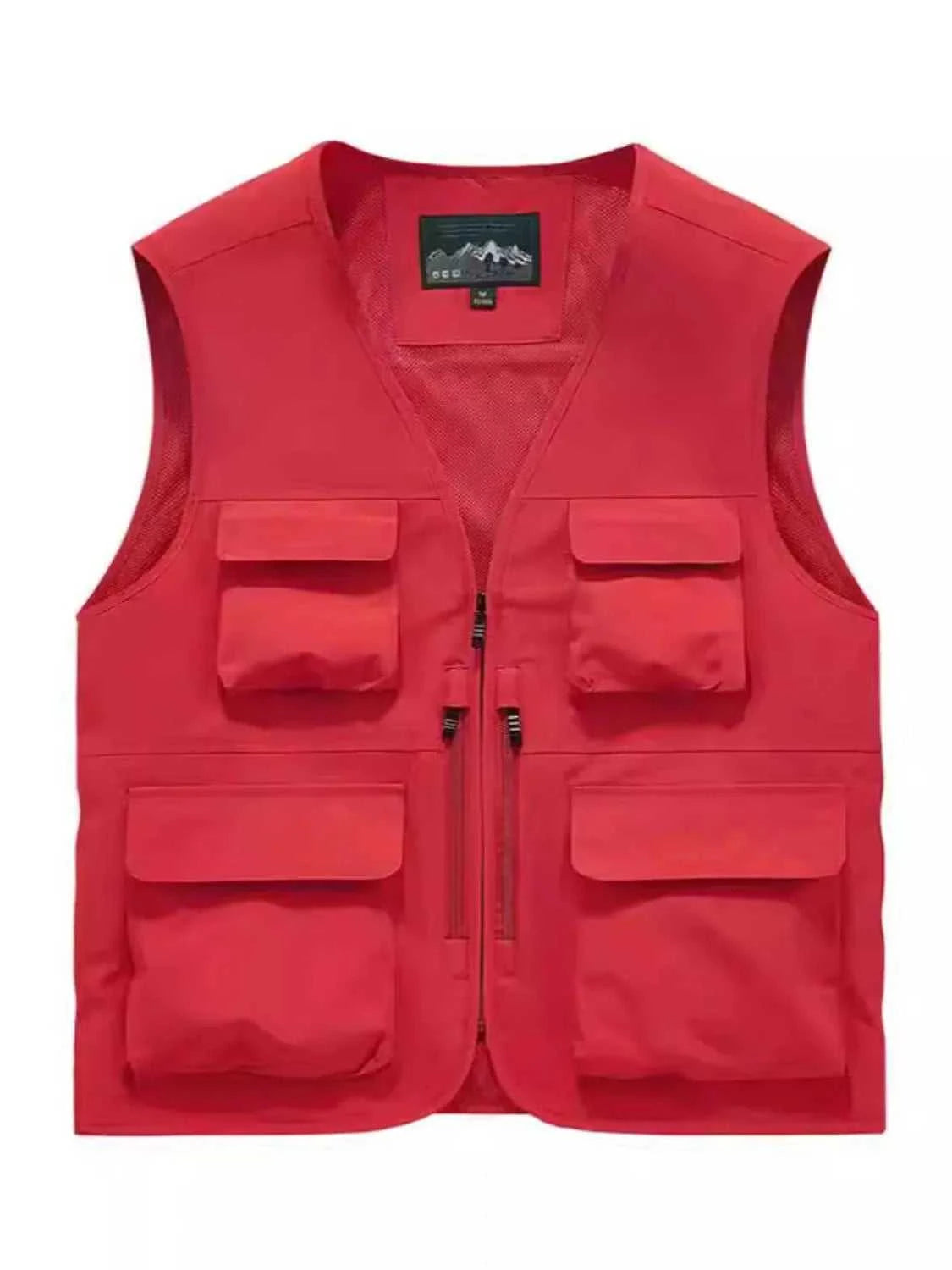 Men's Full Size Zip Up Vest Plus Size