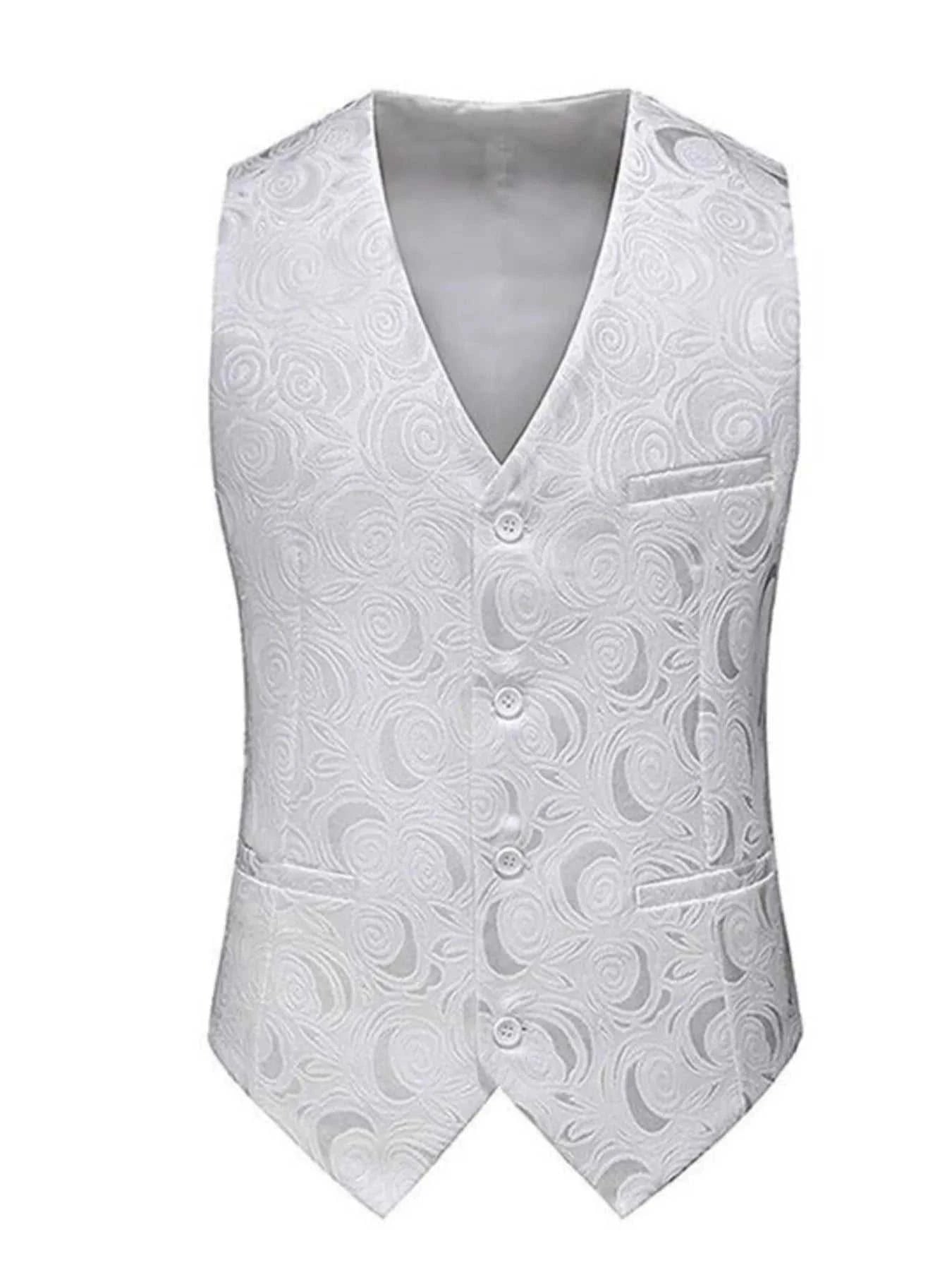Men's Plus Size V-Neck Button Up Vest