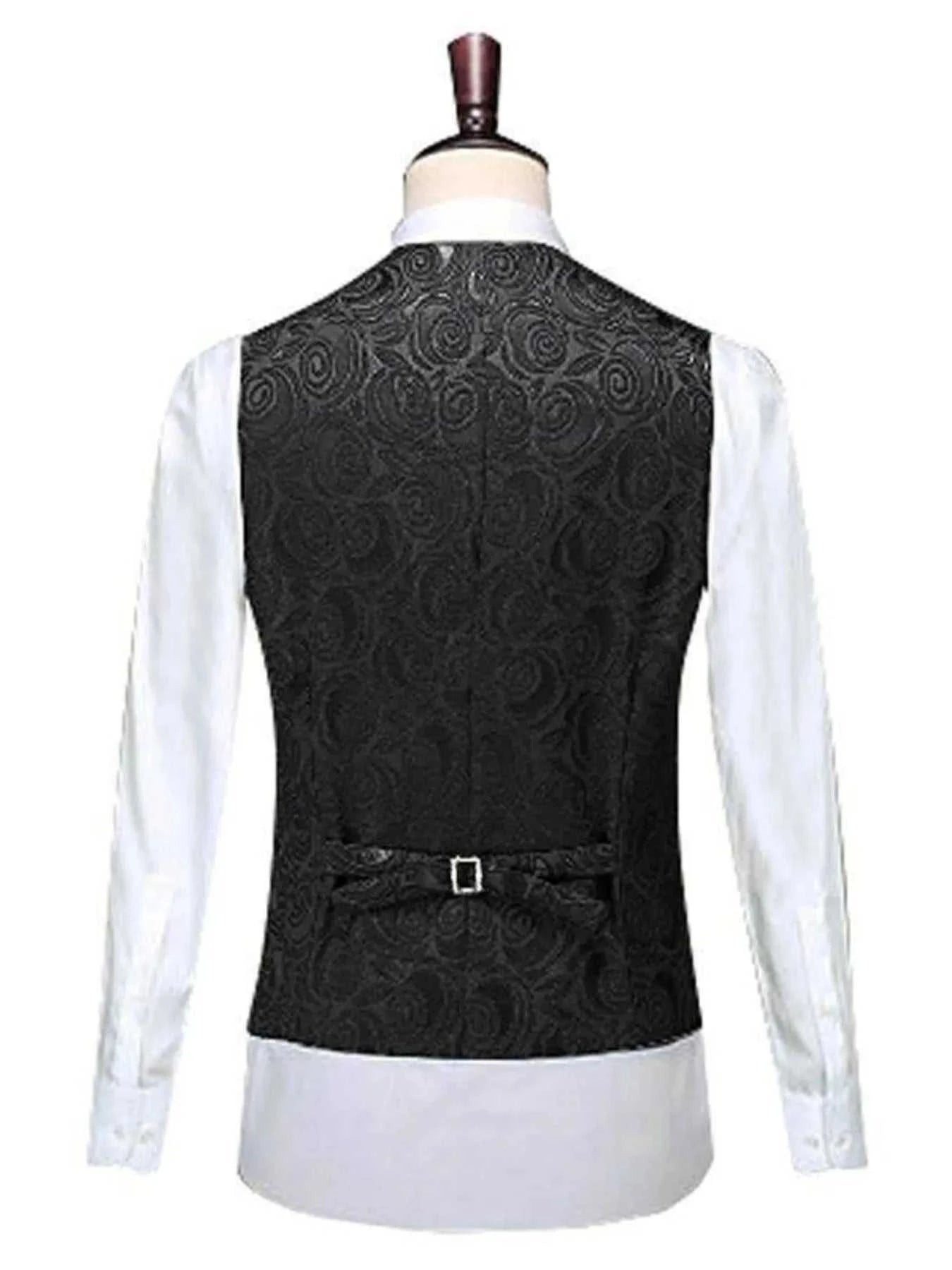 Men's Plus Size V-Neck Button Up Vest
