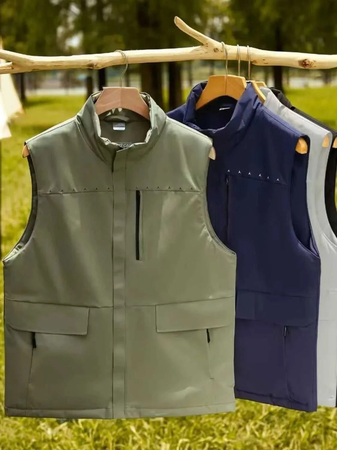 Men's Full Size Zip Up Vest Plus Size