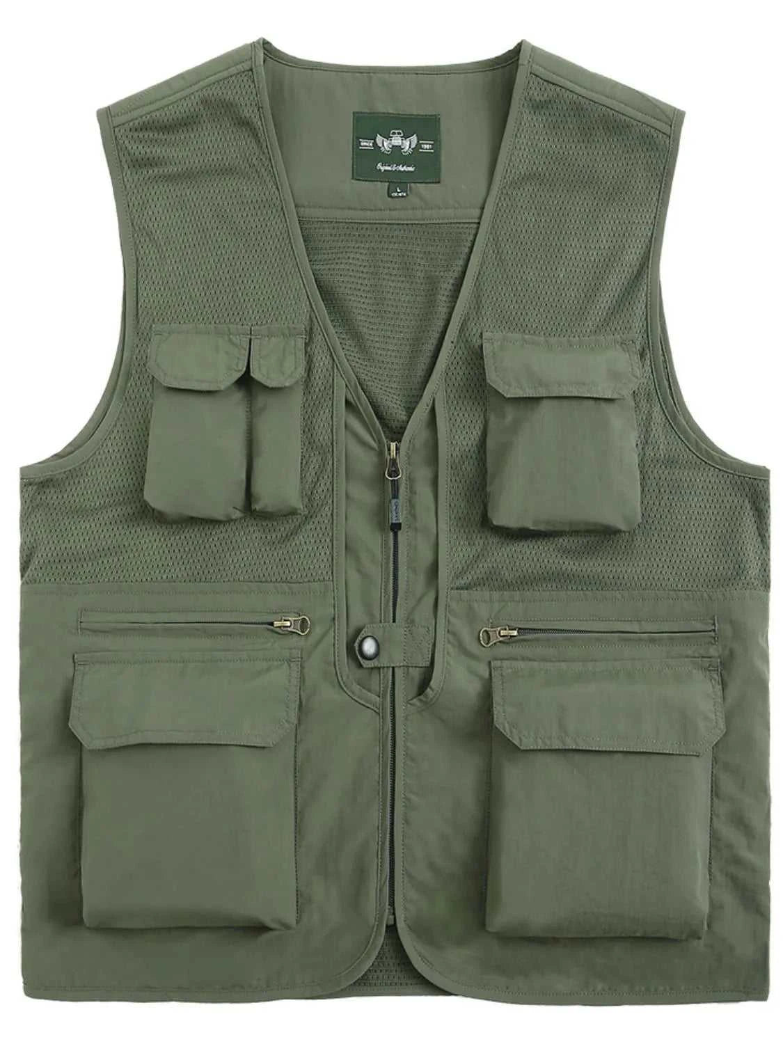 Men's Plus Size Zip Up Vest
