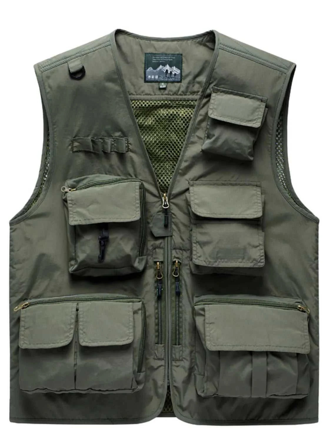 Men's Full Size Mesh Zip Up Vest Plus Size