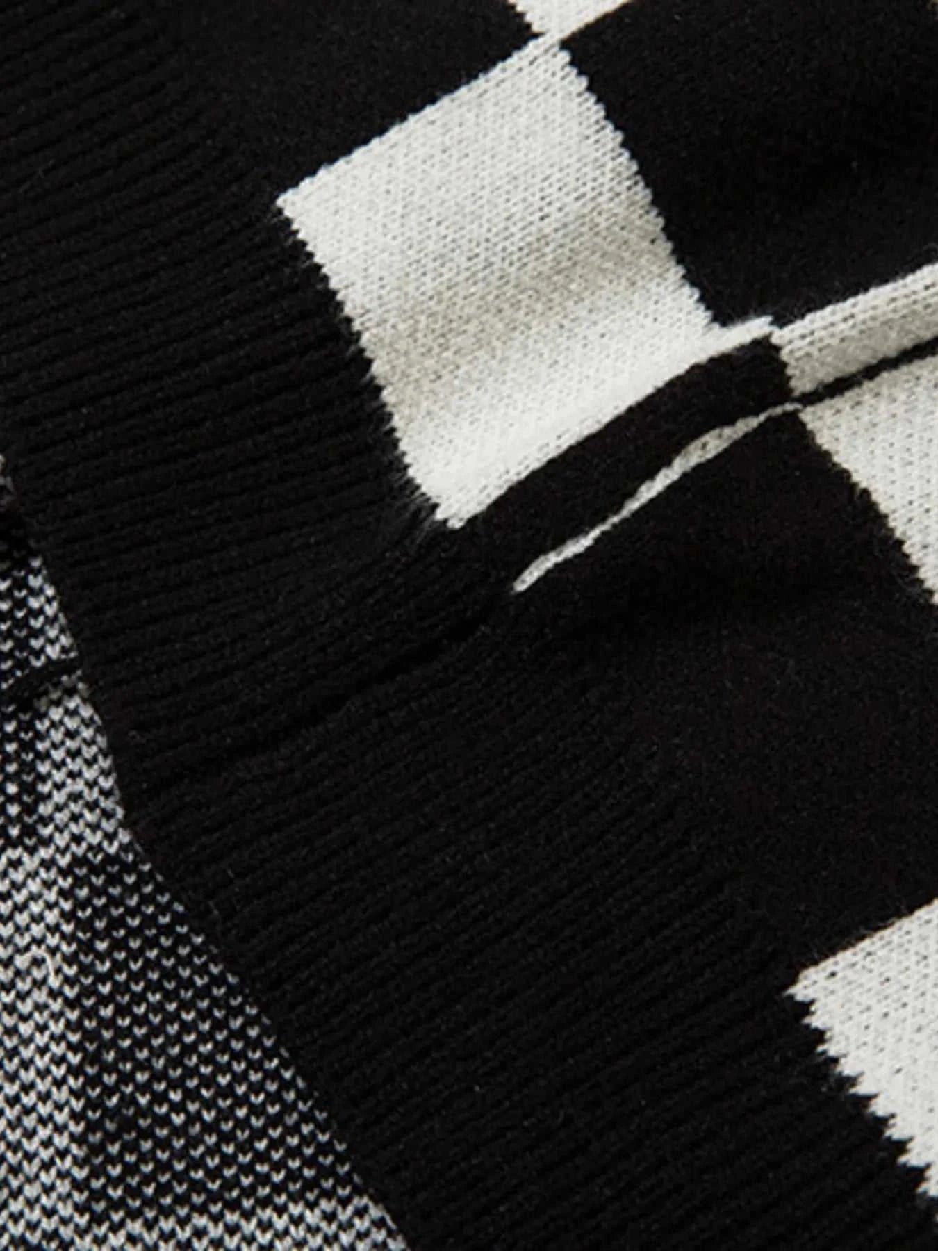 Men's Checkered Heart Pattern Sweater Vest