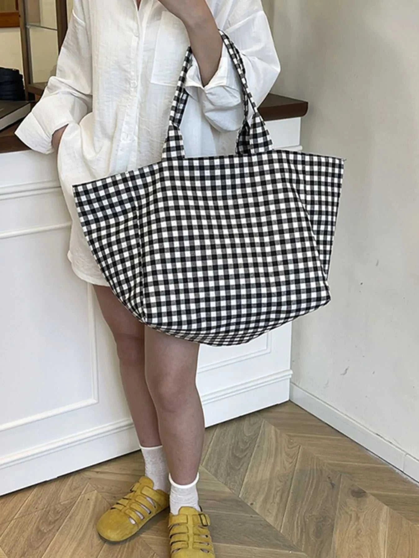 Classic Plaid Tote Bag
