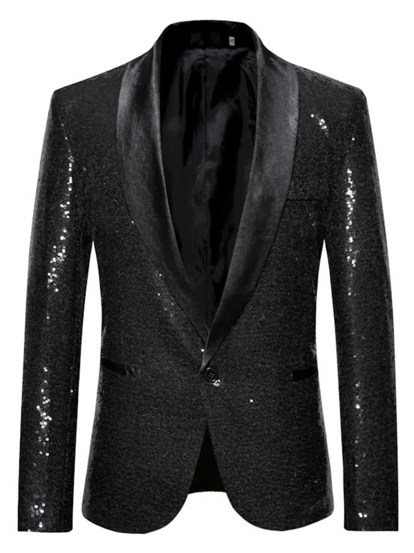 Men's Sequin Long Sleeve Blazer