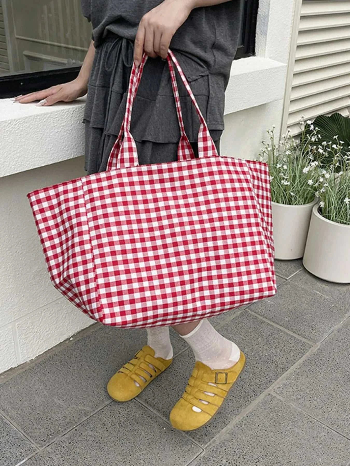 Classic Plaid Tote Bag
