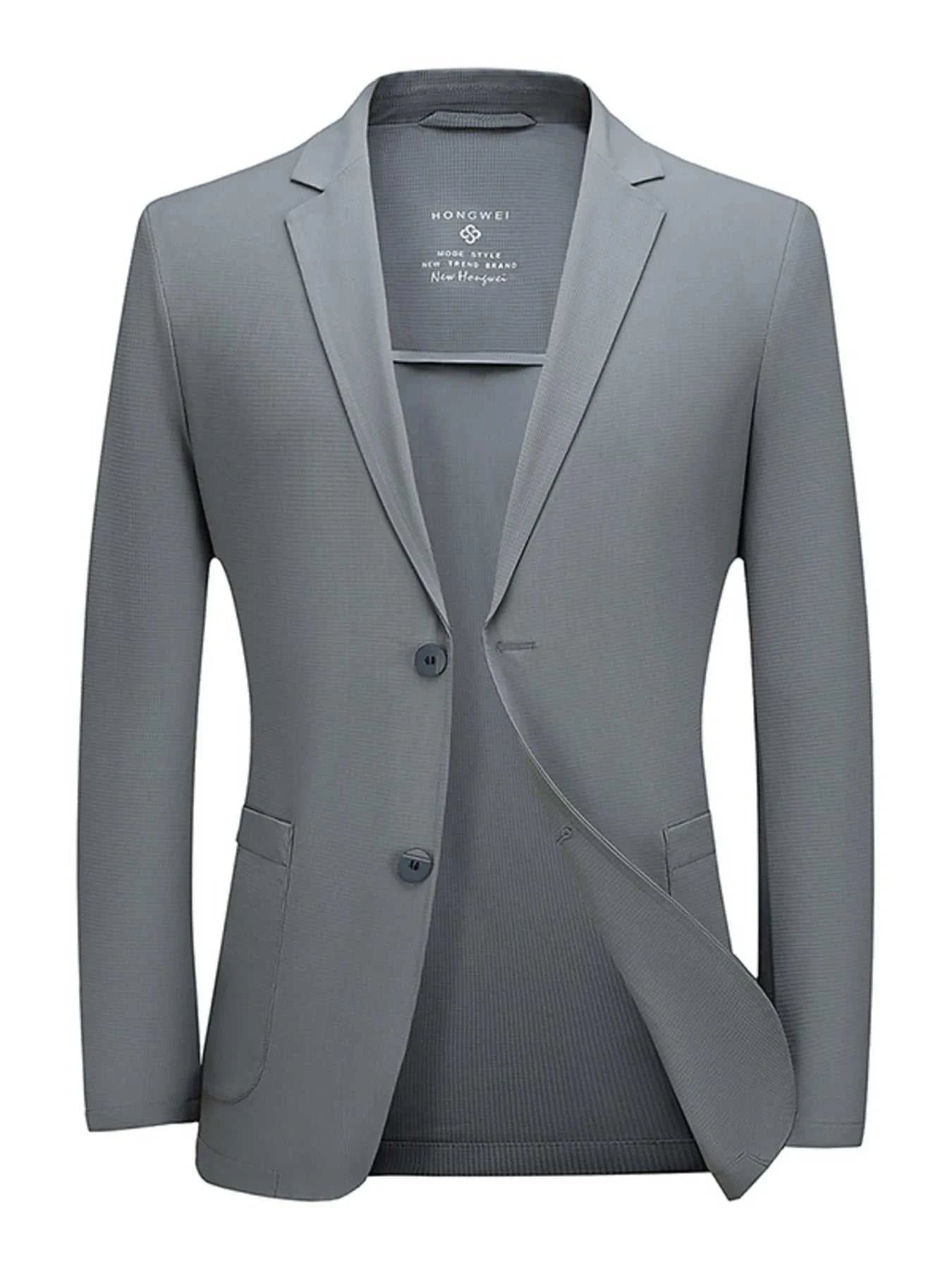 Men's Plus Size Lapel Collar Long Sleeve Blazer