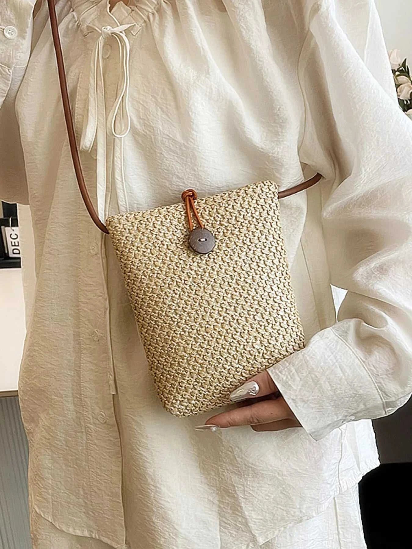 Straw Woven Crossbody Bag