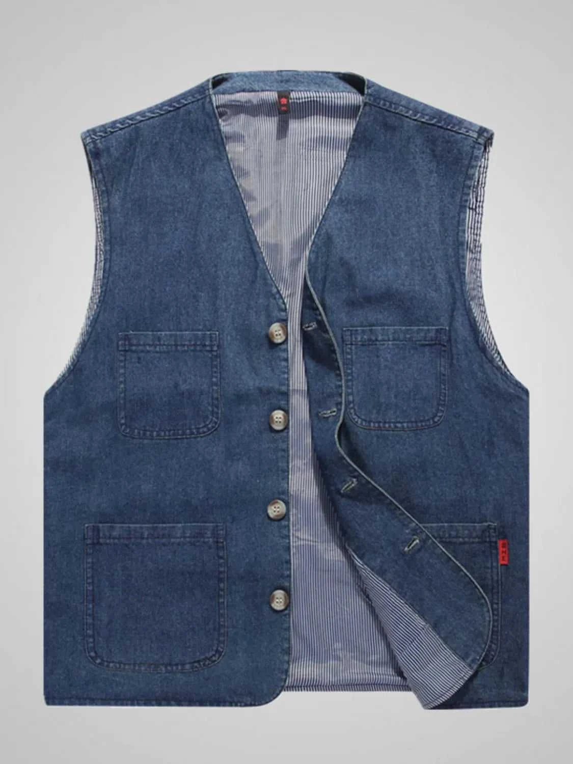 Men's Plus Size Button Up Vest