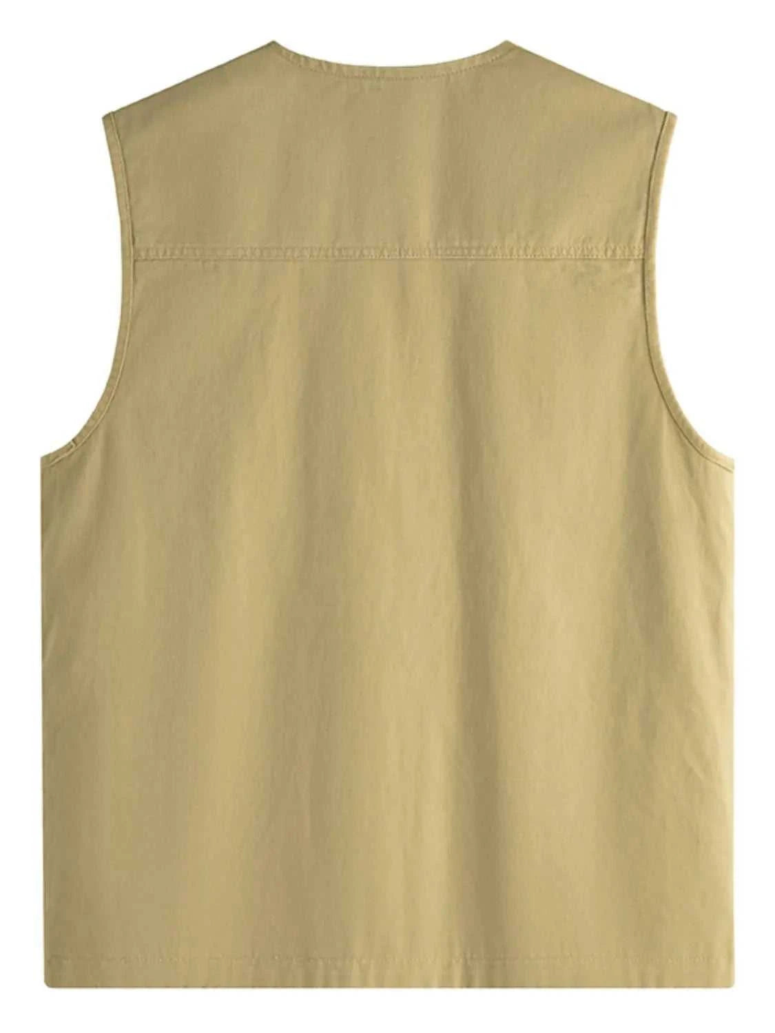 Men's Plus Size Zip Up V-Neck Vest