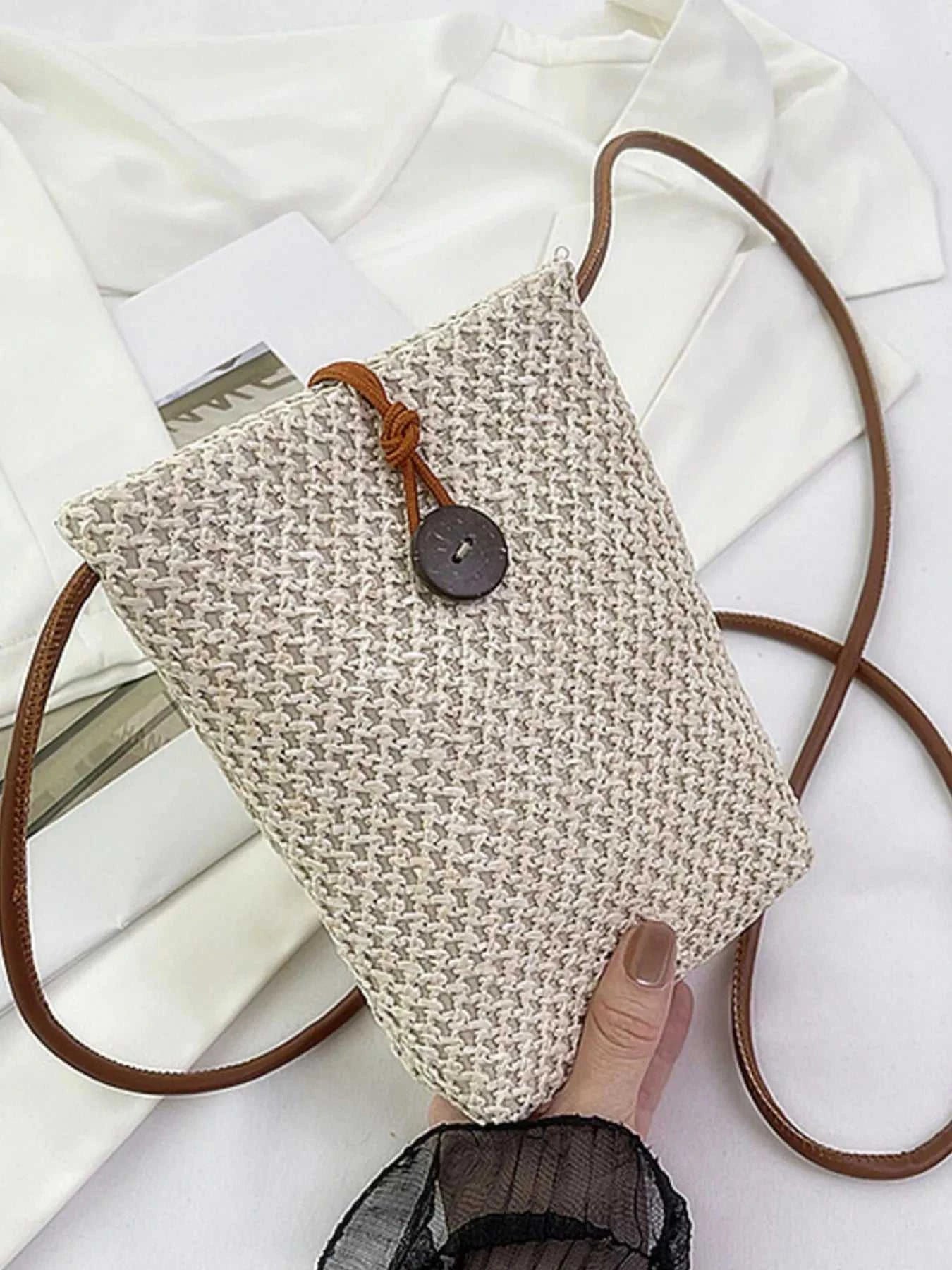 Straw Woven Crossbody Bag