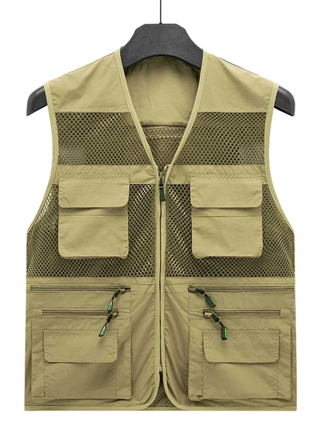 Men's Plus Size Zip Up Mesh Vest