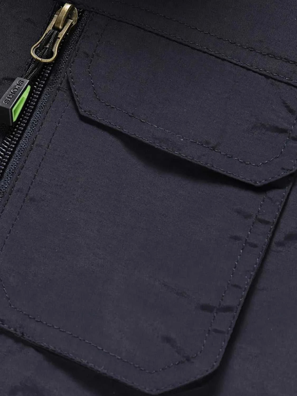 Men's Plus Size Zip Up Vest with Pockets