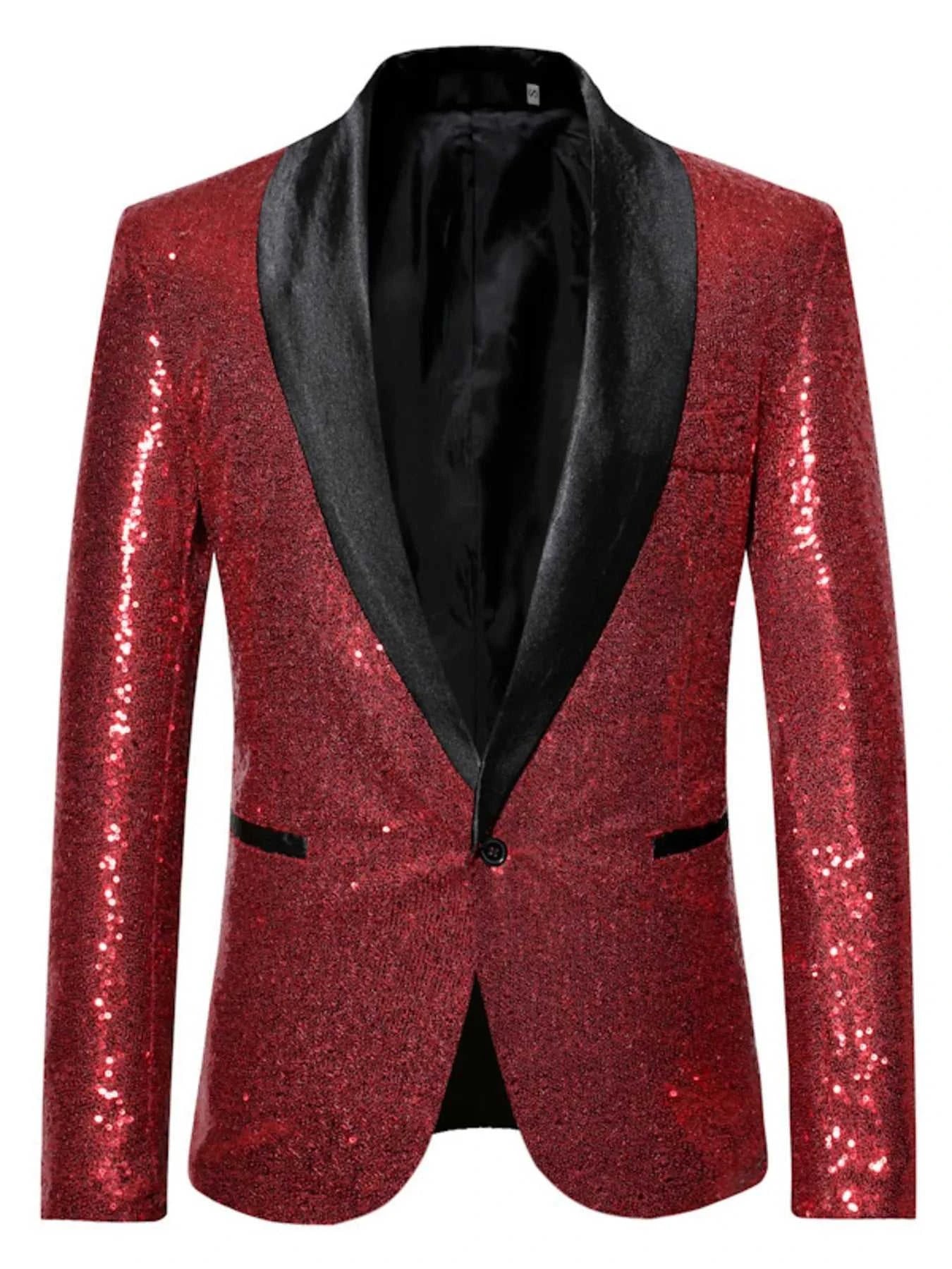 Men's Sequin Long Sleeve Blazer
