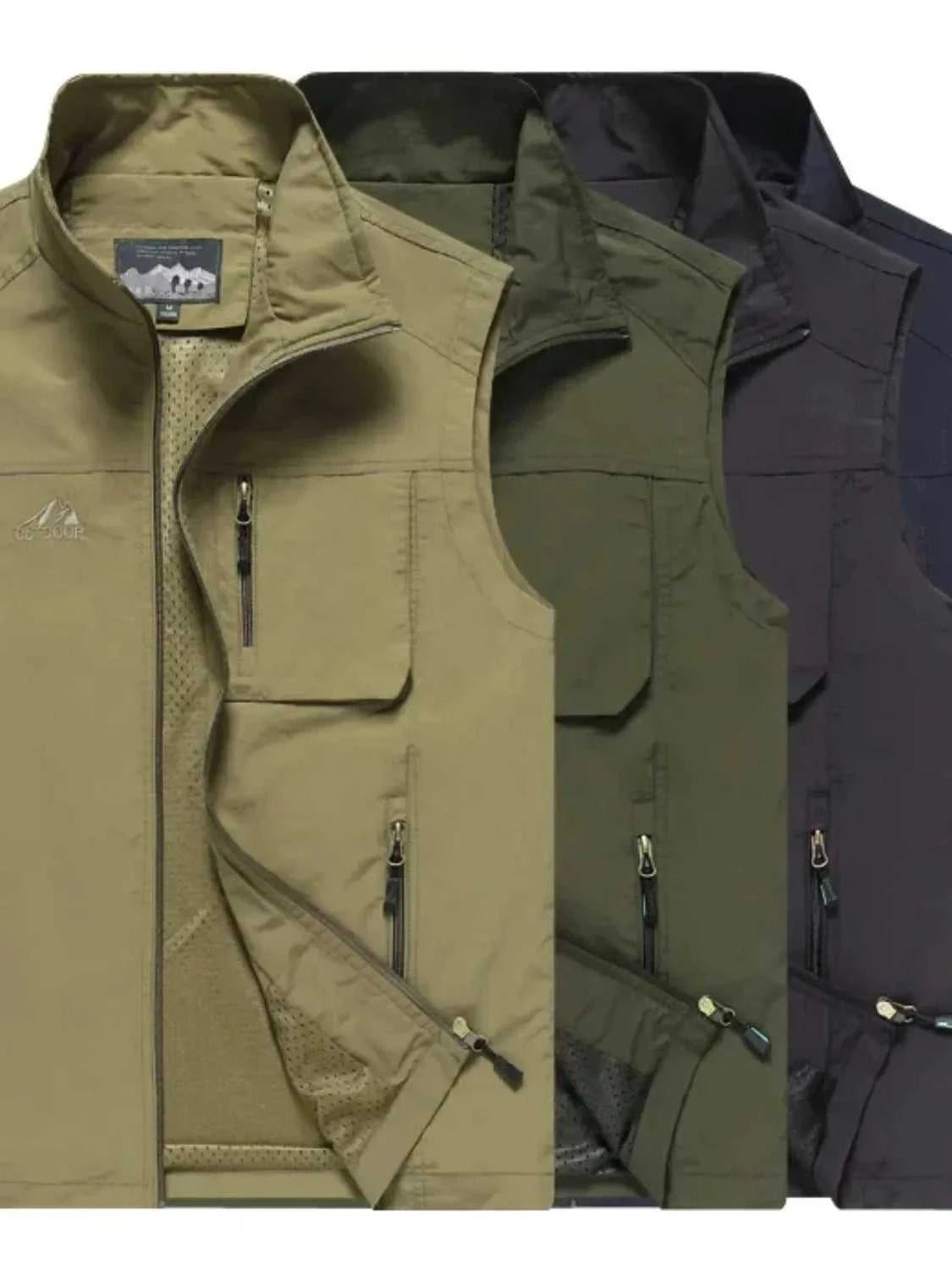 Men's Plus Size Zip Up Vest