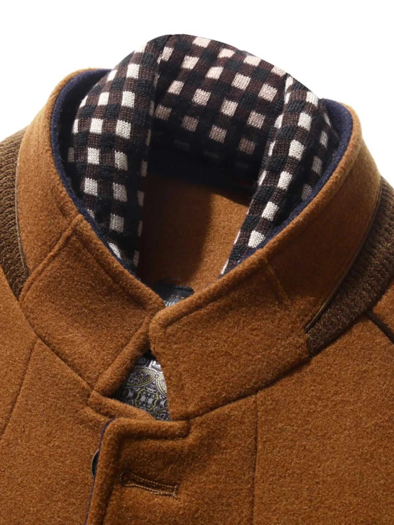 Men's Plus Size Quilted Inner Long Sleeve Coat