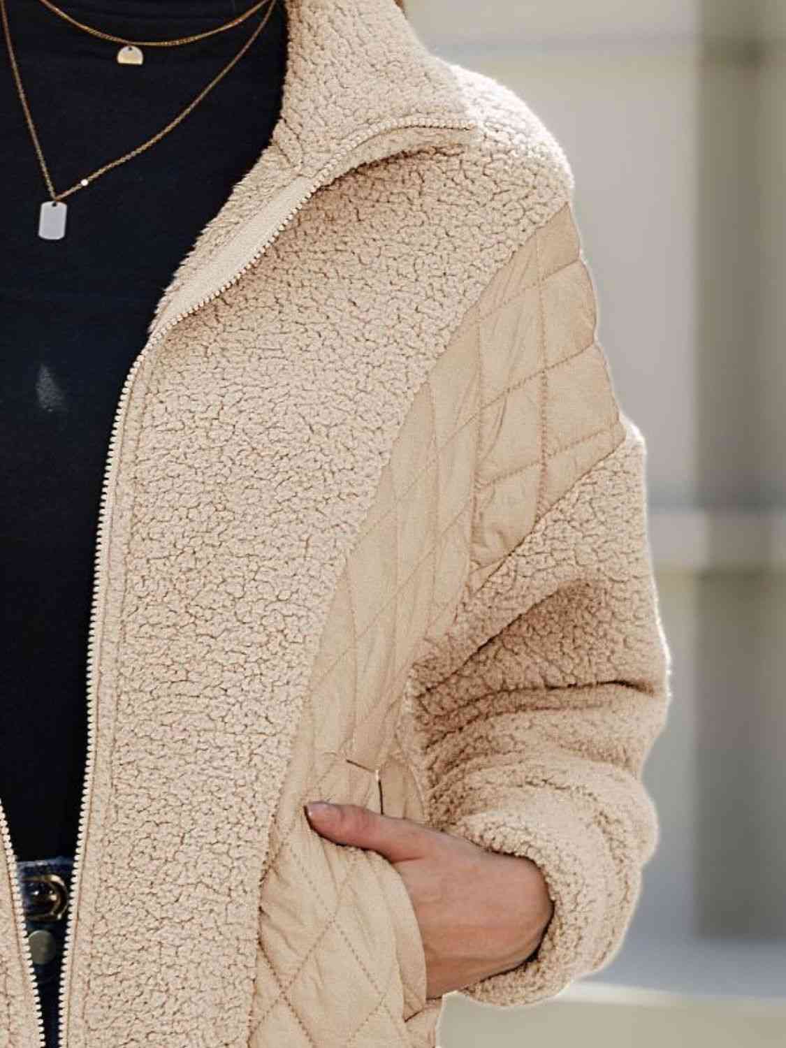 Zip-Up Collared Neck Jacket Shop the Latest Styles Online