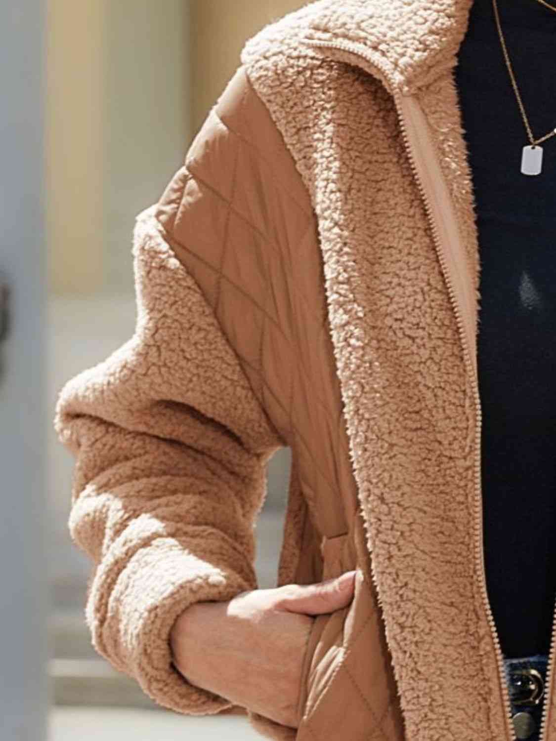 Zip-Up Collared Neck Jacket Shop the Latest Styles Online