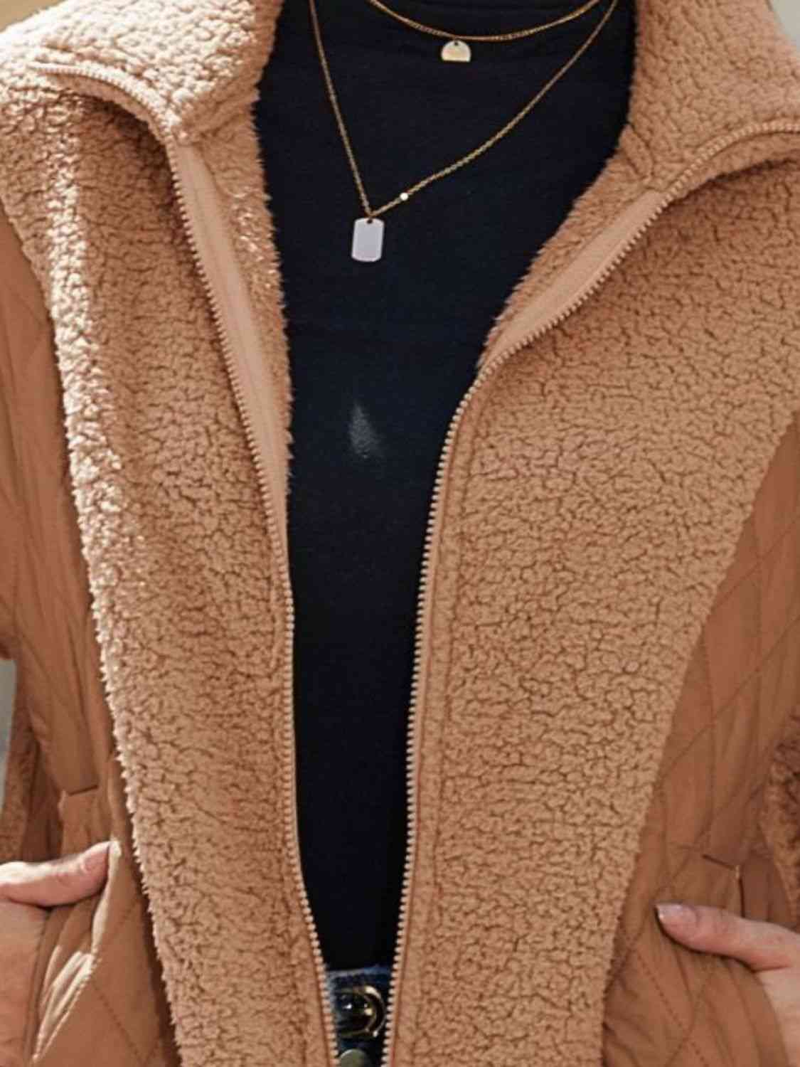 Zip-Up Collared Neck Jacket Shop the Latest Styles Online