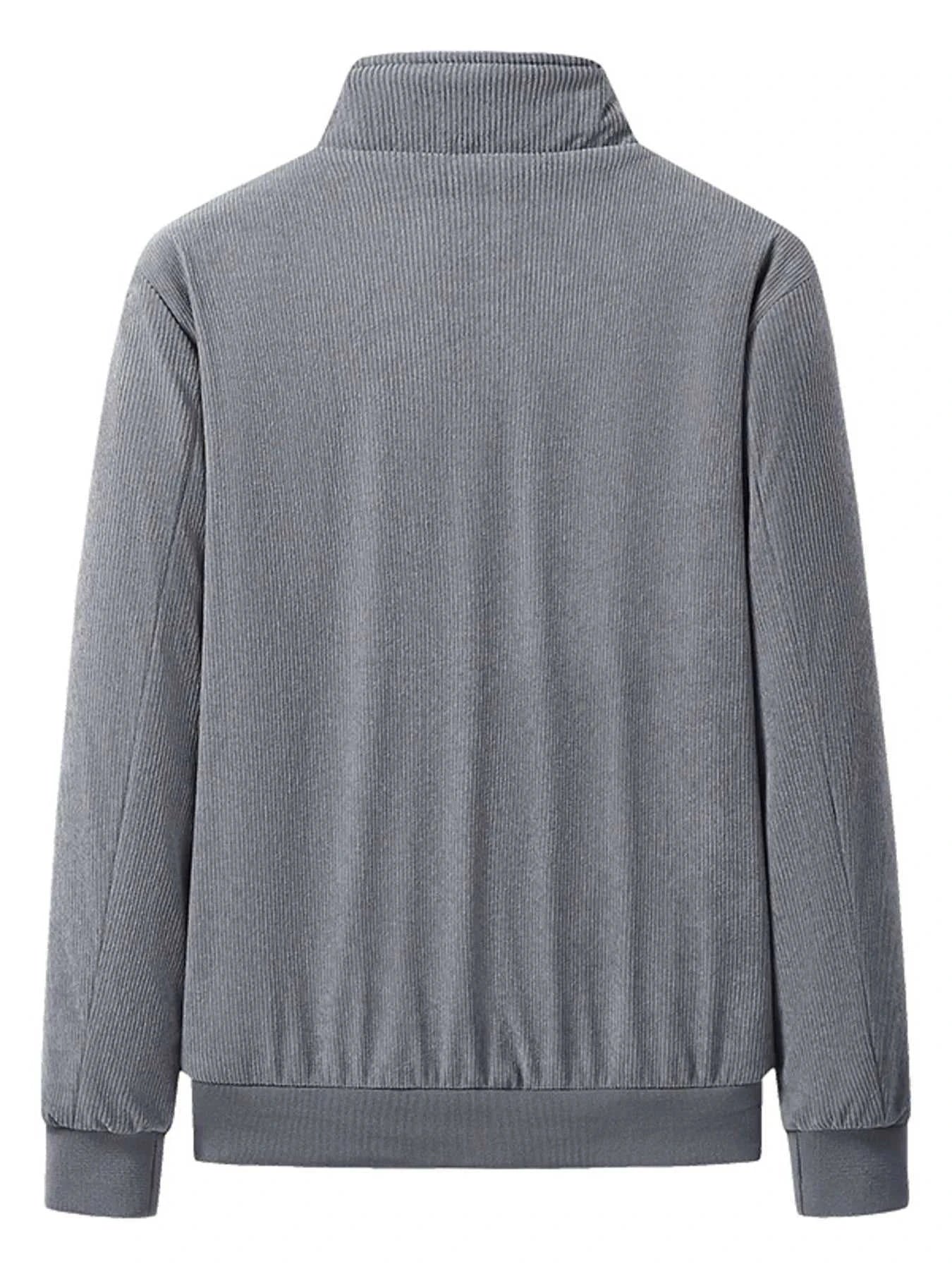 Men's Plus Size Full-Zip Bomber Corduroy Jacket with Sherpa Lining