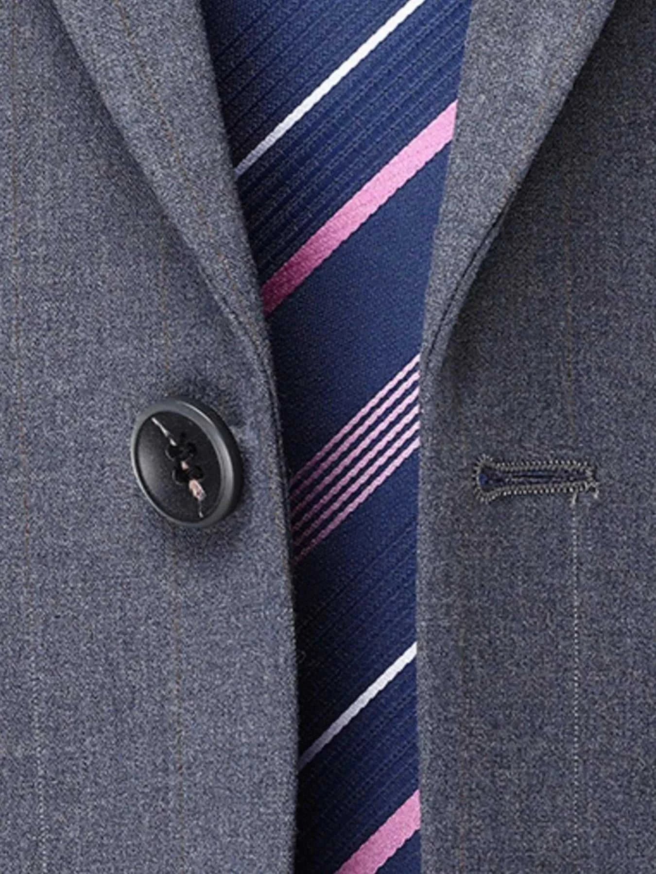 Men's Lapel Collar Long Sleeve Blazer and Pants Set