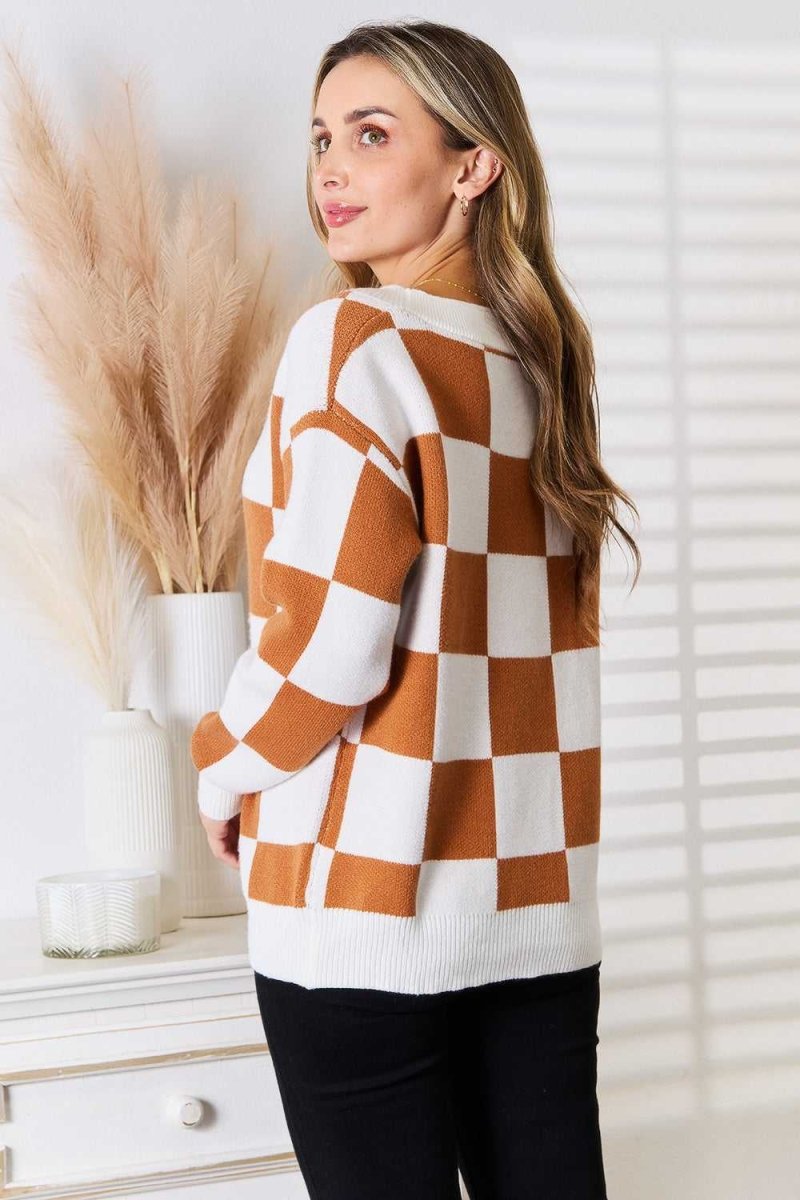 Angel Wings Double Take Button - Up V - Neck Dropped Shoulder Cardigan - Hopeford Streams