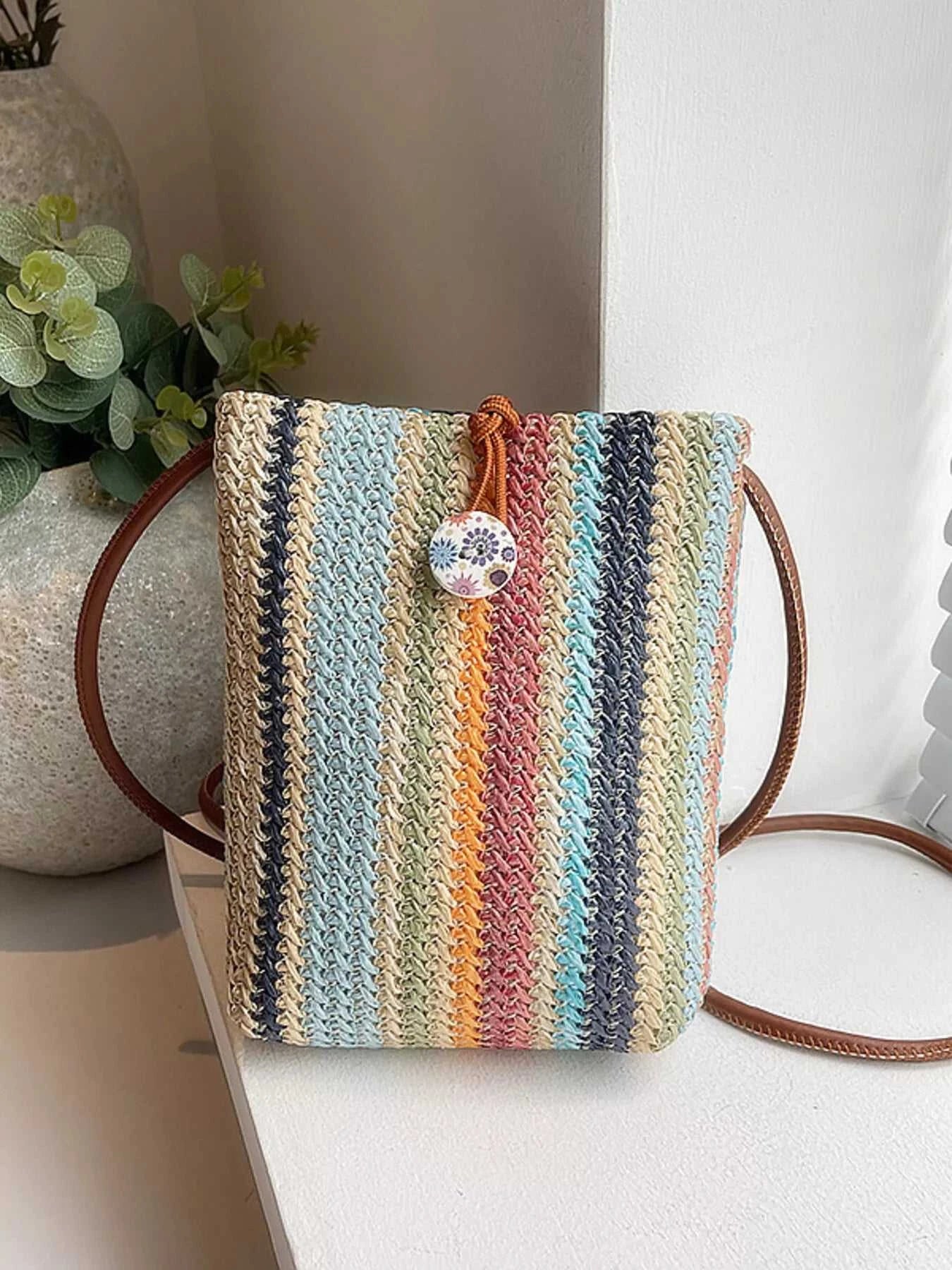Straw Woven Crossbody Bag