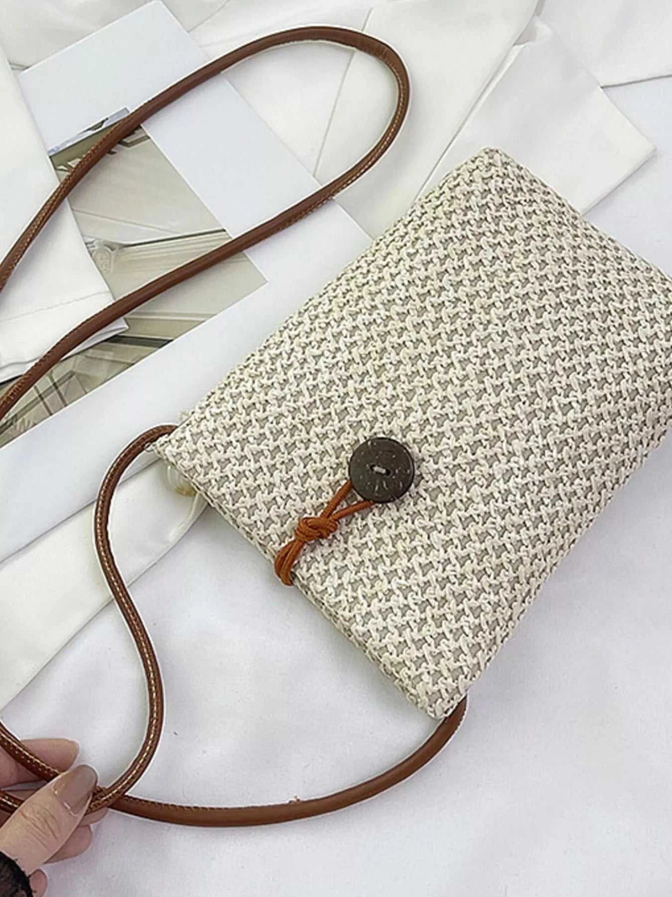 Straw Woven Crossbody Bag