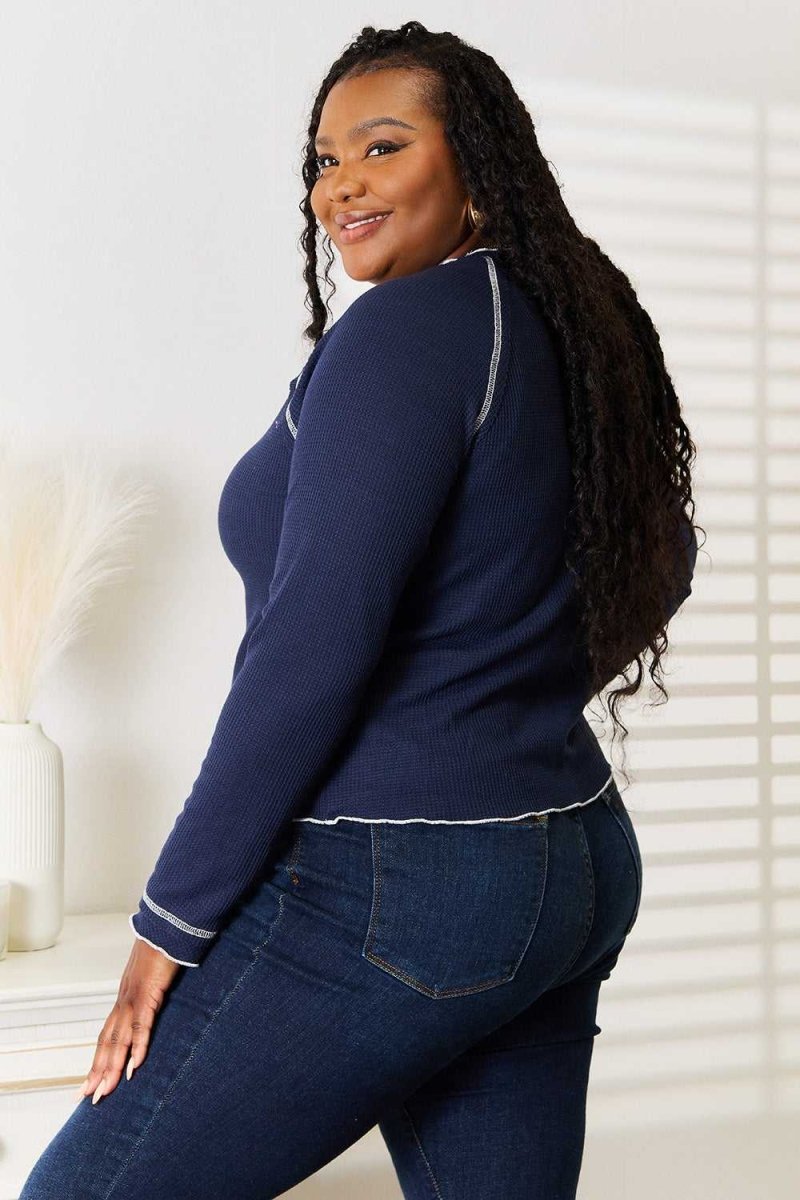 Basic Bae Long Raglan Sleeve Round Neck Top - Hopeford Streams