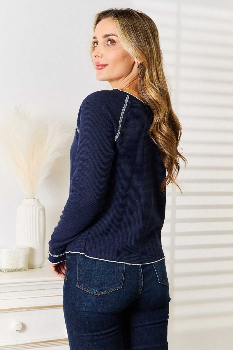 Basic Bae Long Raglan Sleeve Round Neck Top - Hopeford Streams