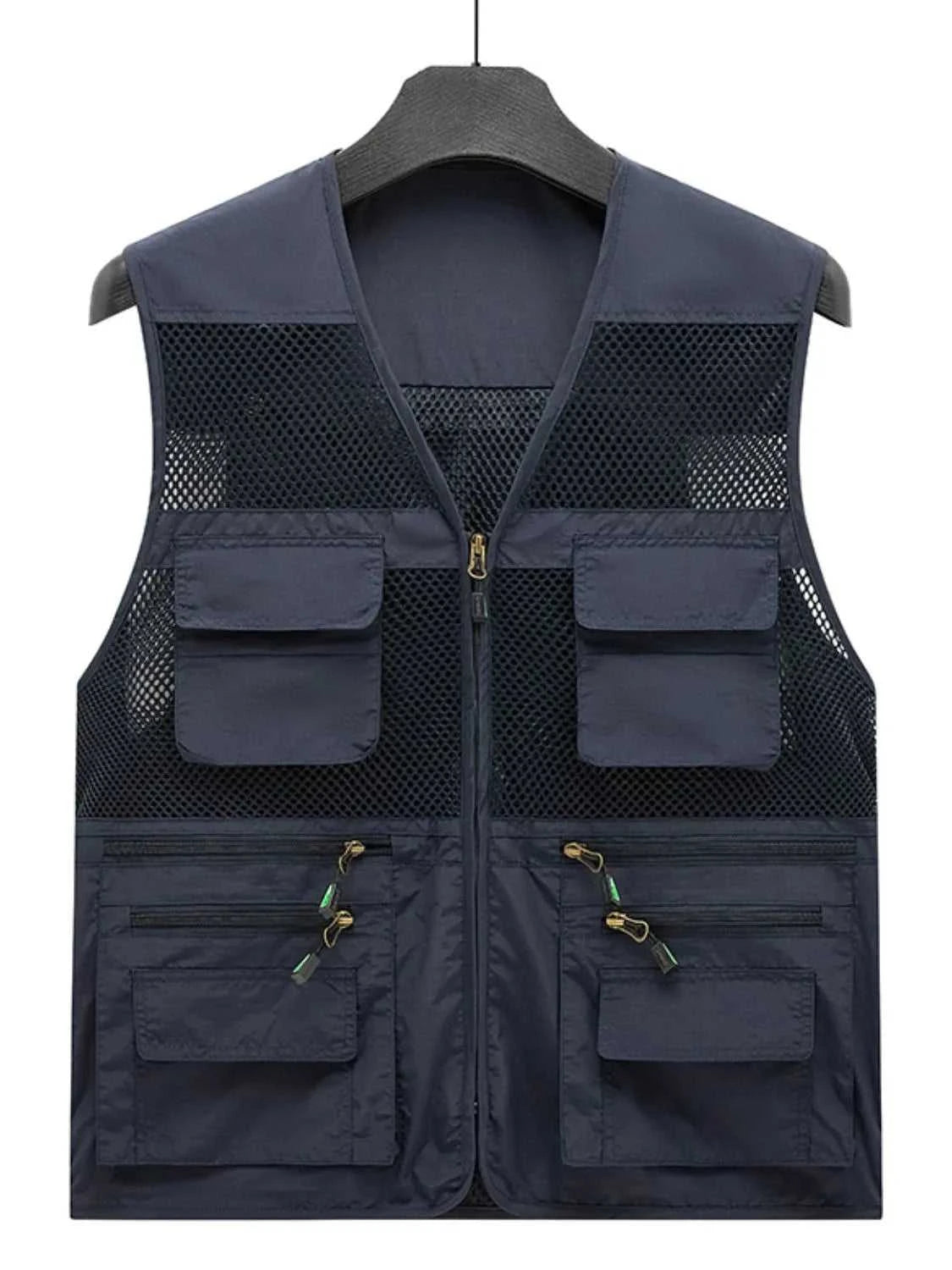 Men's Plus Size Zip Up Mesh Vest