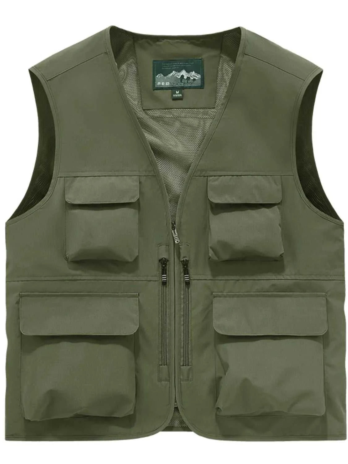 Men's Full Size Zip Up Vest Plus Size