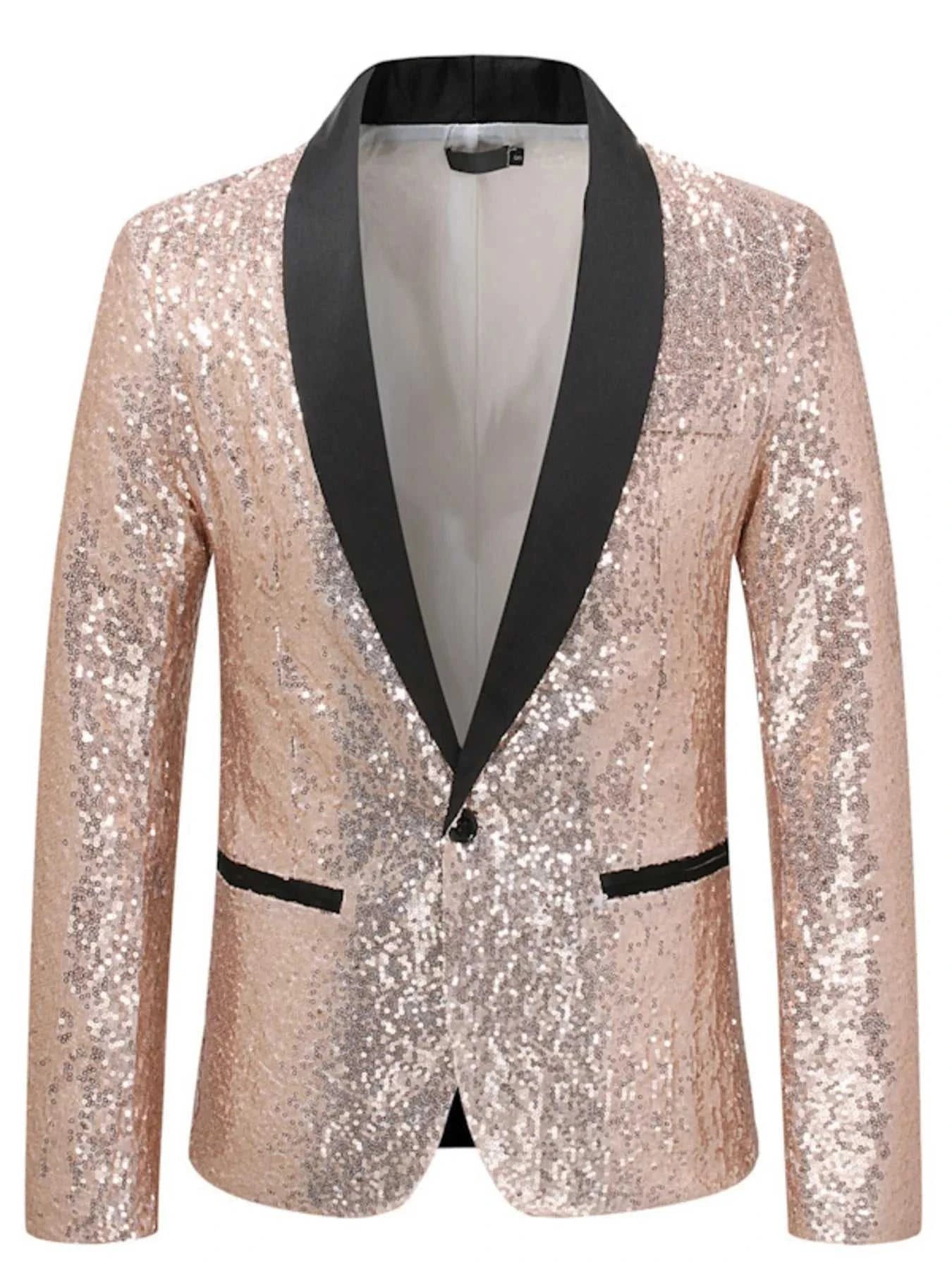 Men's Sequin Long Sleeve Blazer