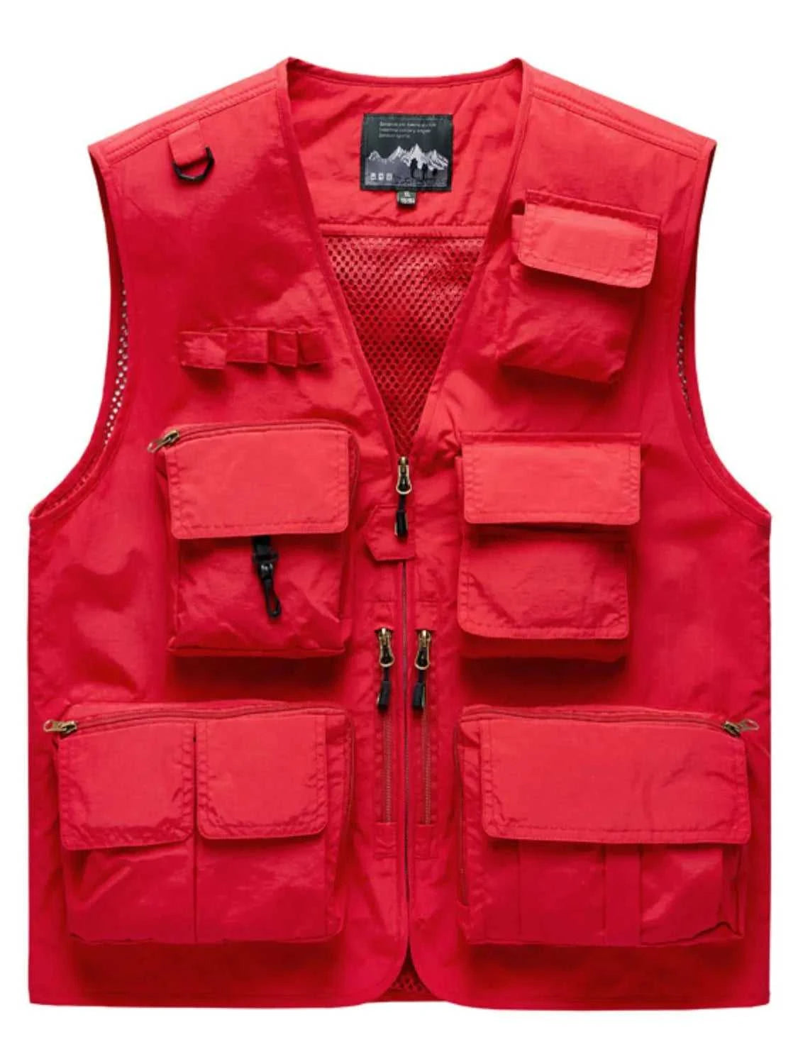 Men's Full Size Mesh Zip Up Vest Plus Size