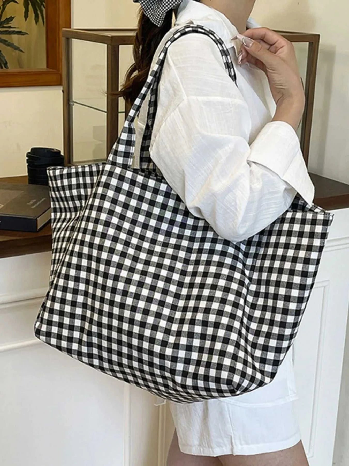 Classic Plaid Tote Bag